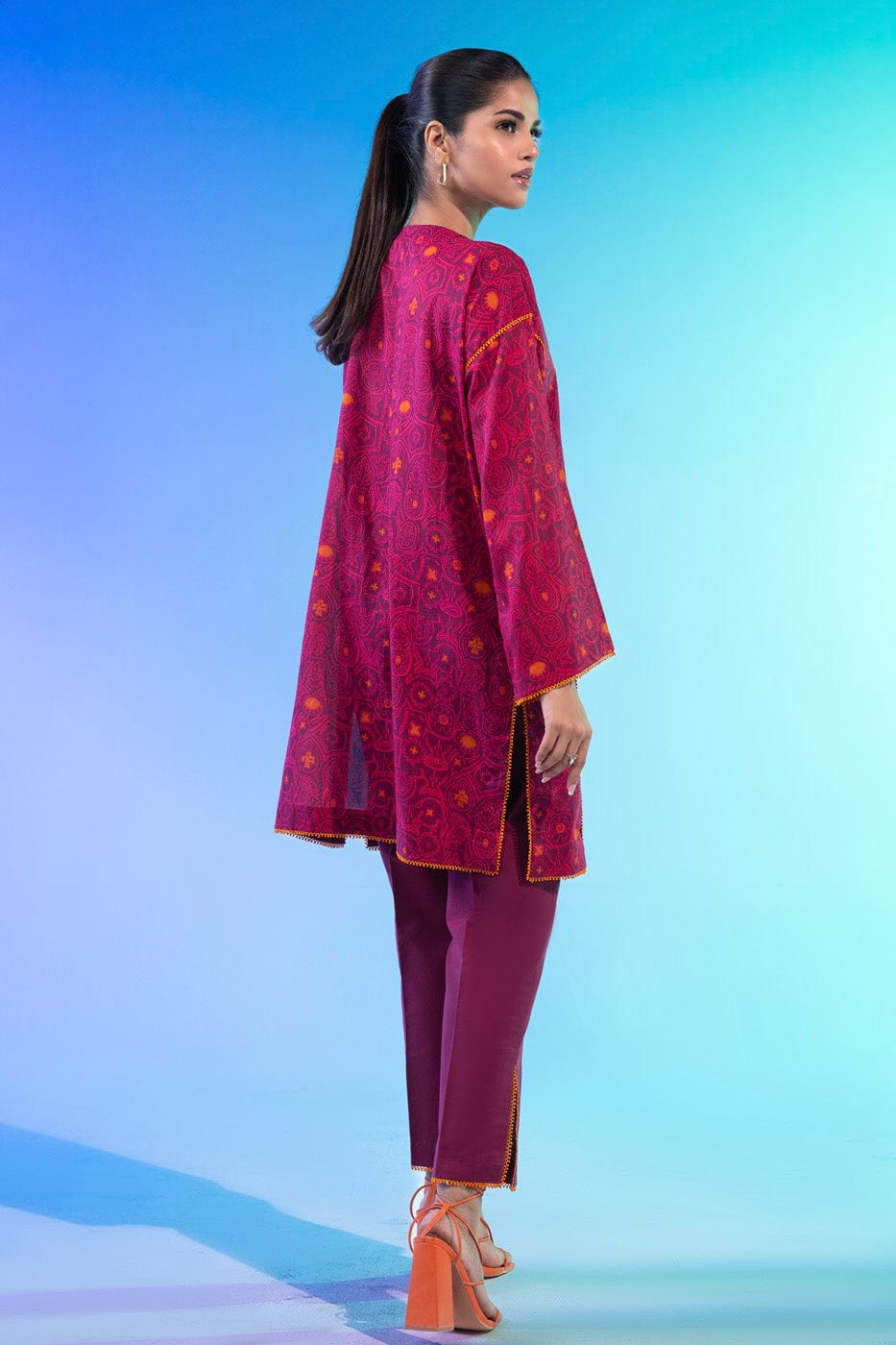 1 Pc Printed Silver Lawn Shirt