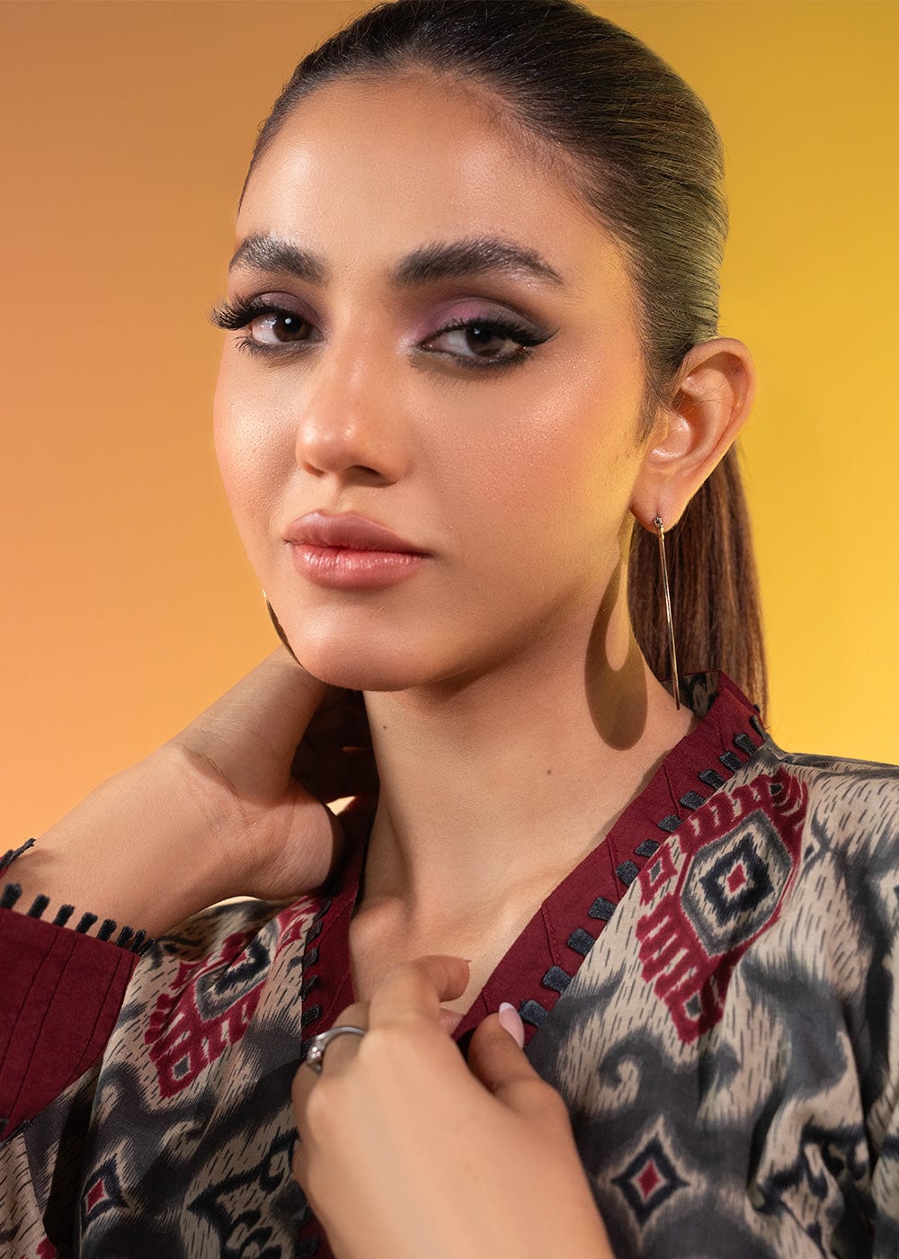 1 Pc Printed Silver Lawn Shirt