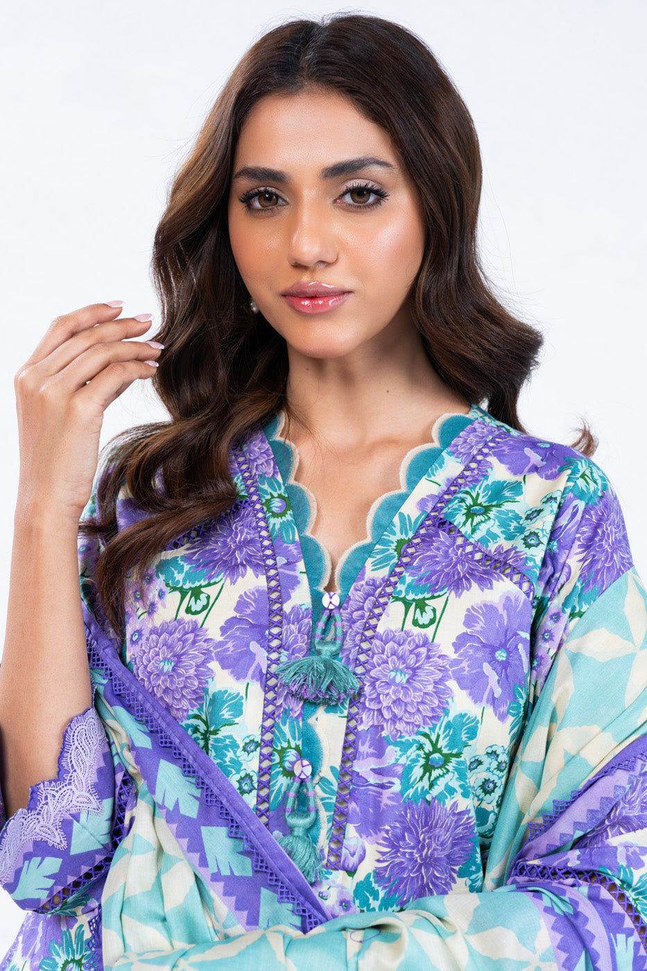 3 Pc Printed Lawn Suit With Lawn Dupatta