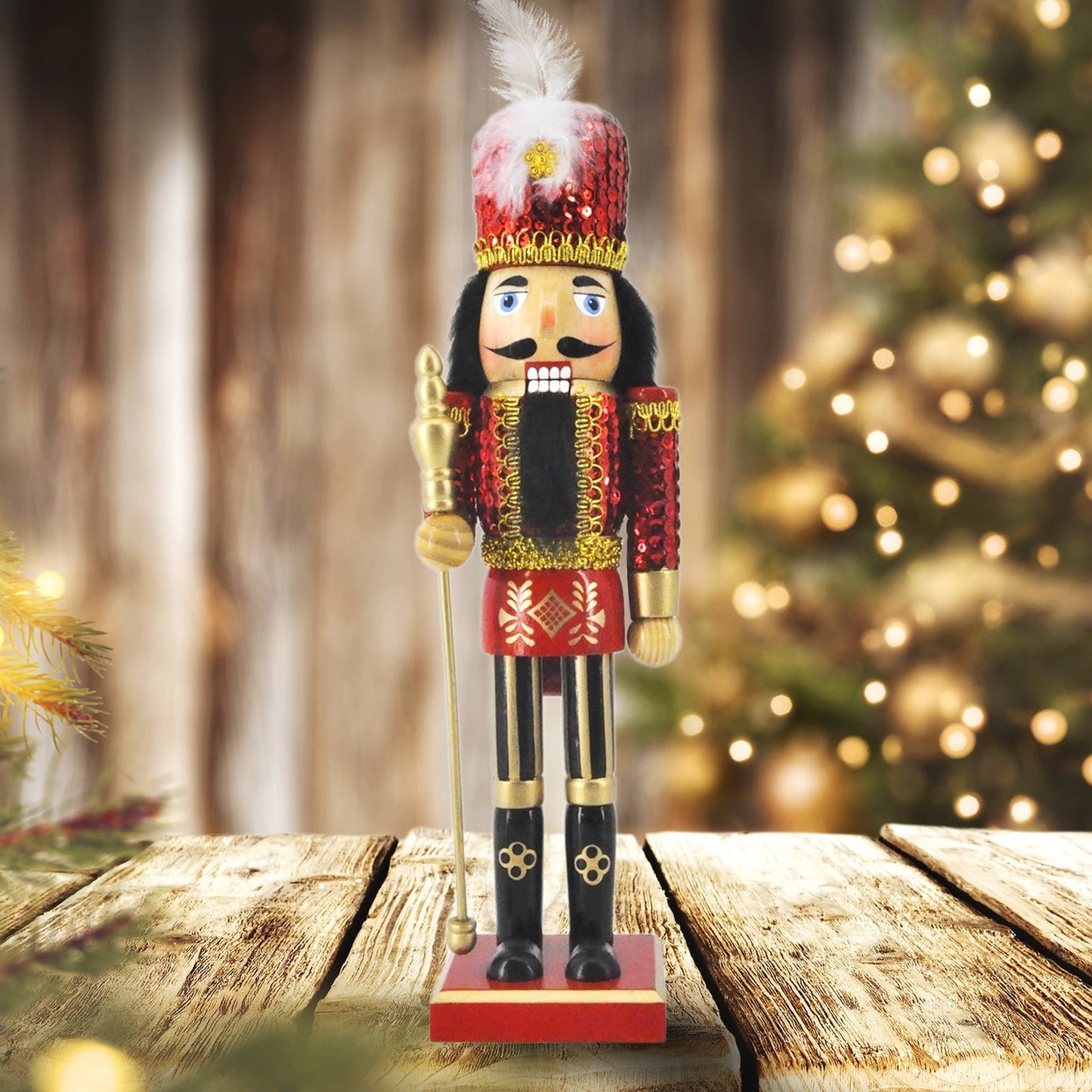 14" Sequin Soldier Nutcracker