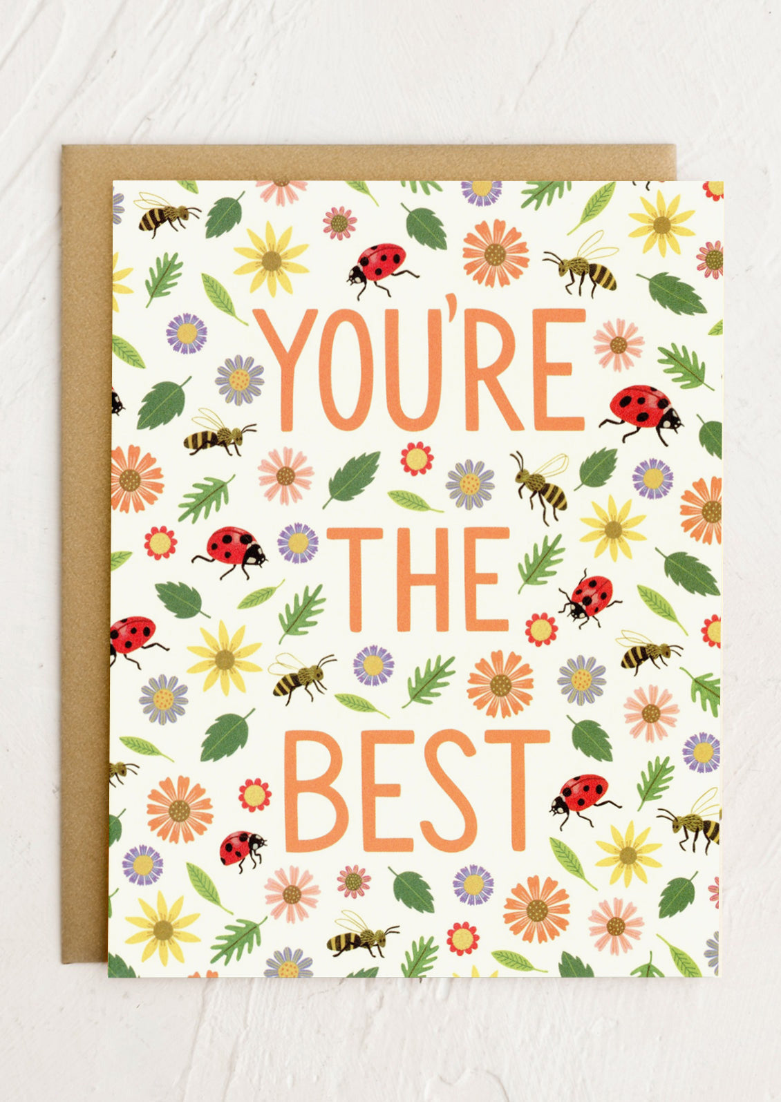 Flowers, Bees & Bugs Card