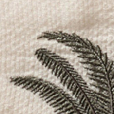The Short Sleeve Davis Shirt in Natural Palm Embroidery
