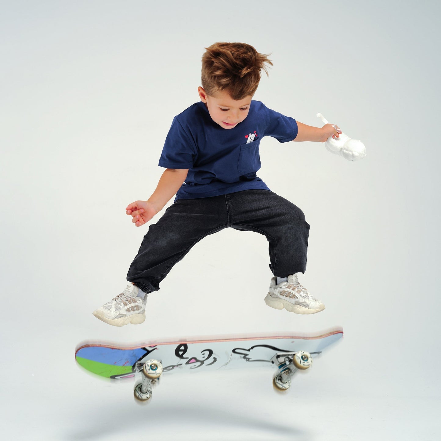 Nermal Loves Kid Pocket Tee (Navy)