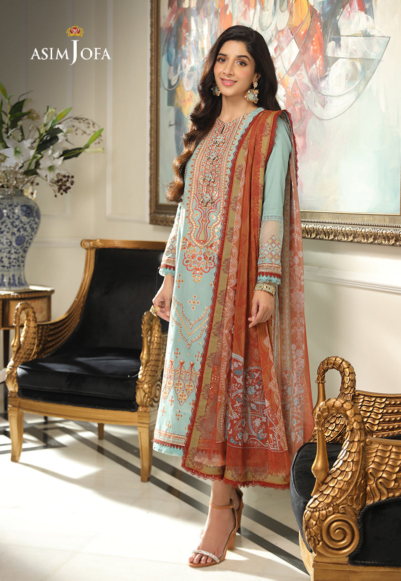 AJAI-37 EMBROIDERED CAMBRIC 3 PCS