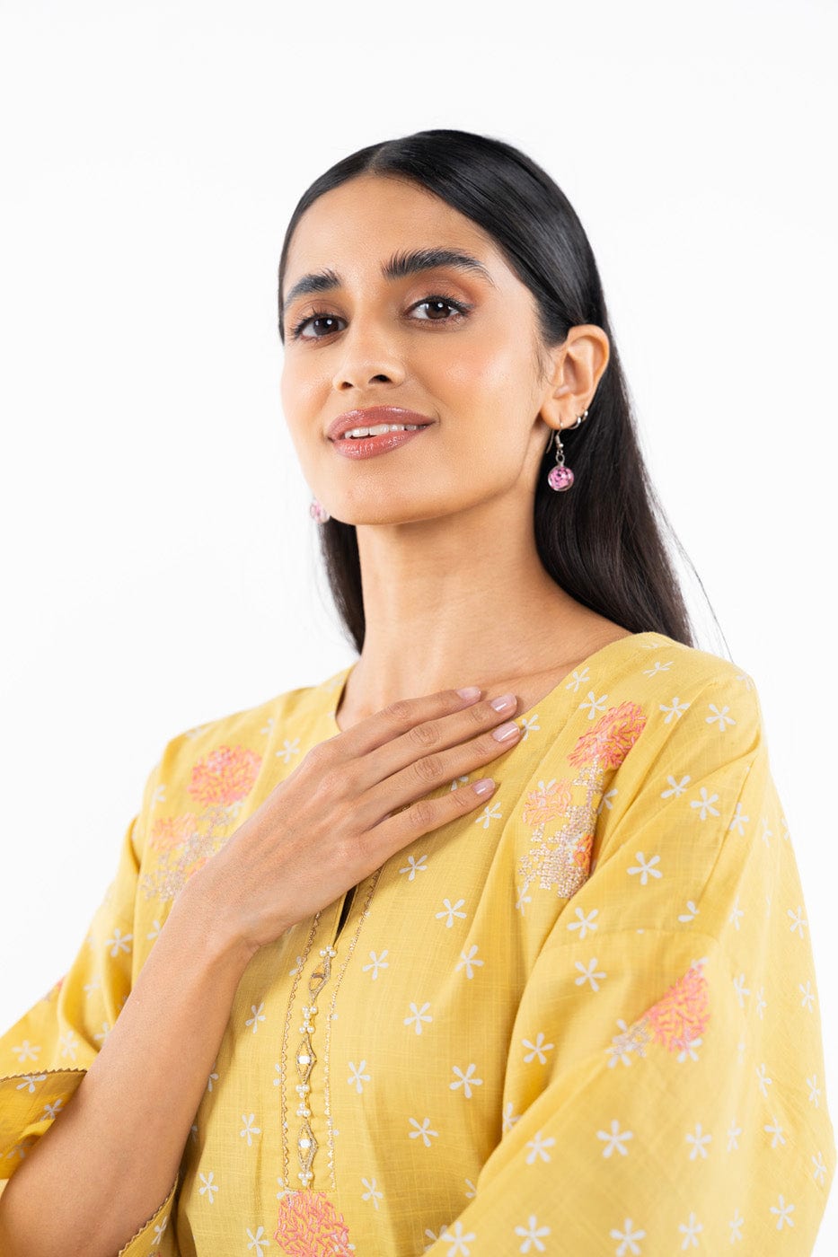 2 Pc Embroidered Cambric Outfit