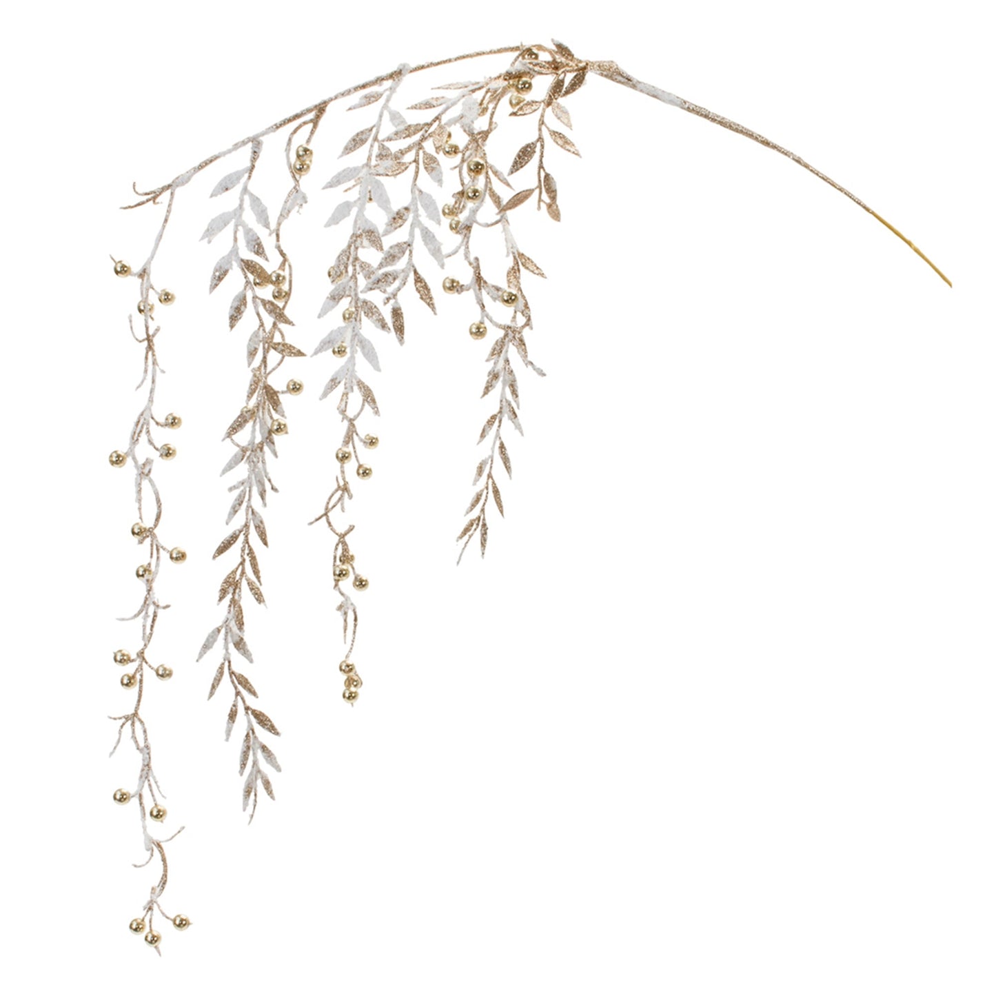 Flocked Hanging Berry and Leaf Spray, Set of 2