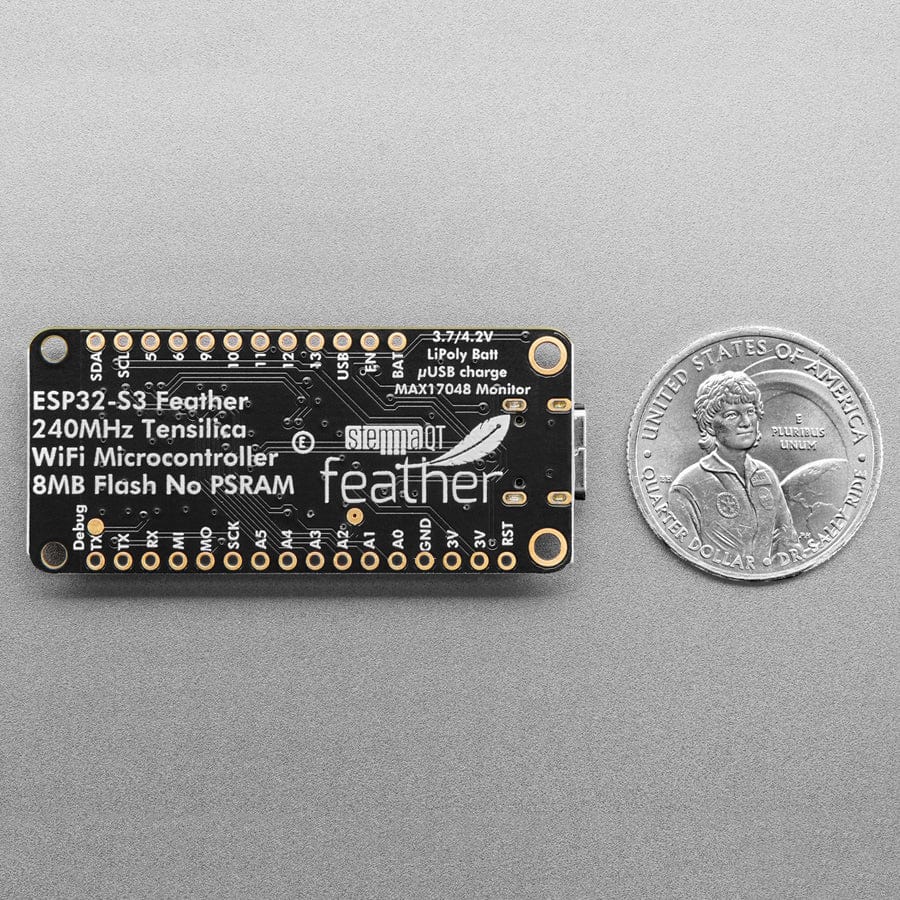 Adafruit ESP32-S3 Feather 8MB with w.FL Antenna