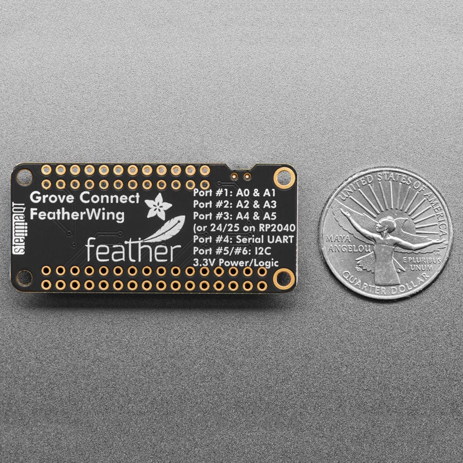 Adafruit Grove and Stemma QT FeatherWing for all Feathers
