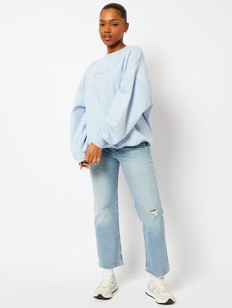 All My Love Sweatshirt in Light Blue