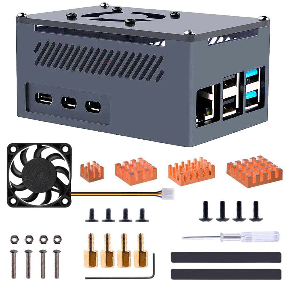 Tall Aluminium Cooling Case for Raspberry Pi 5