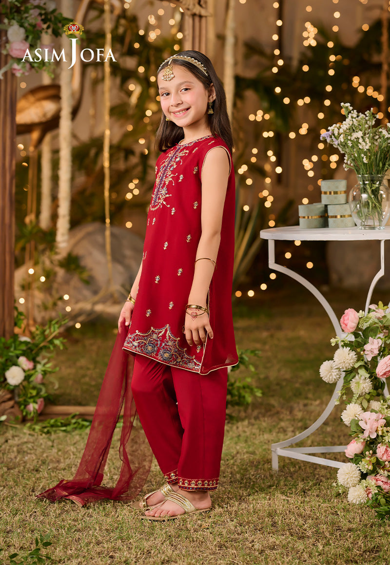 AJLK-07 EMBROIDERED POLY CHIFFON 3 PCS