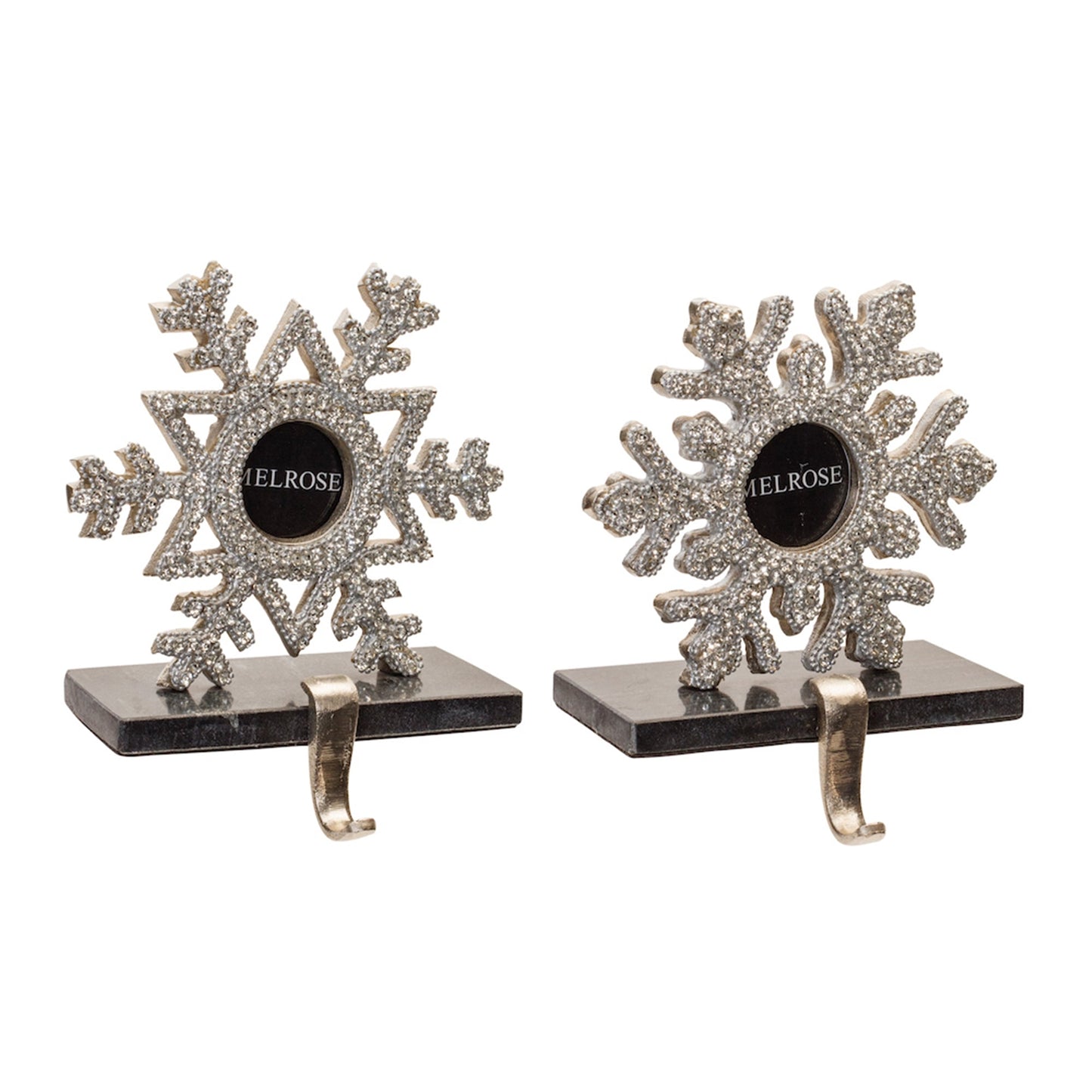 Snowflake Photo Frame Stocking Holder, Set of 2