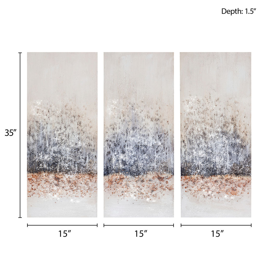 3-Piece Canvas Wall Art Set with Abstract Design
