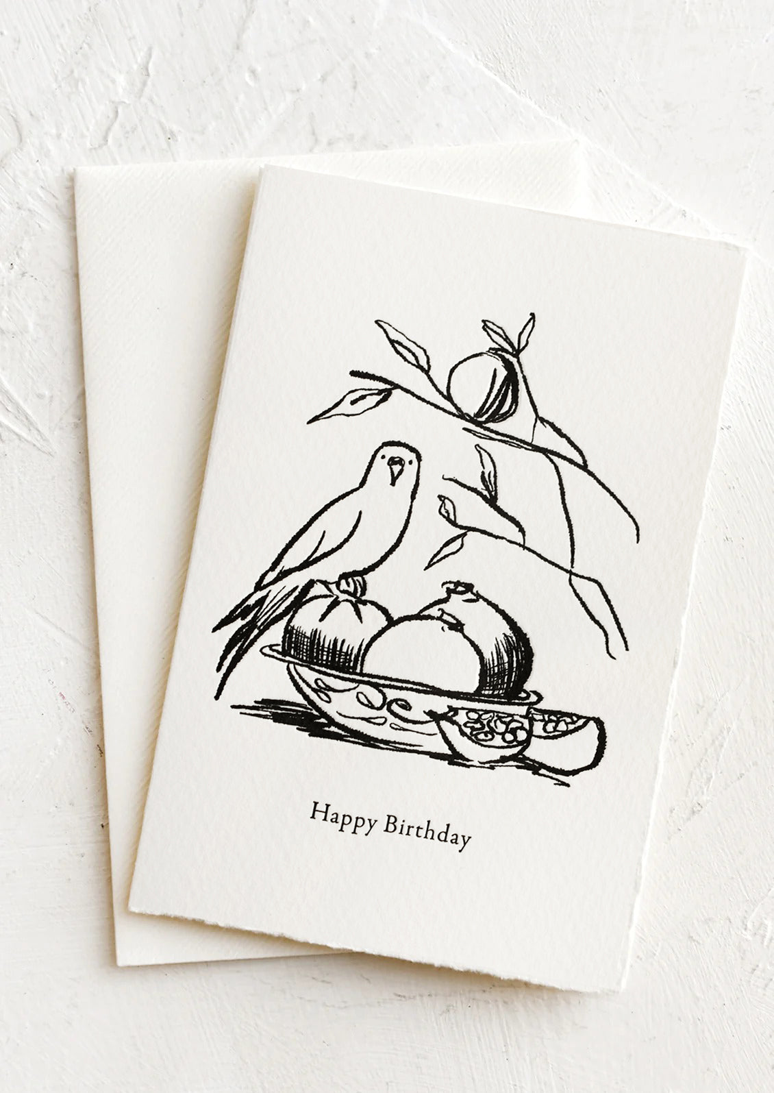 Bird with Fruit Birthday Card