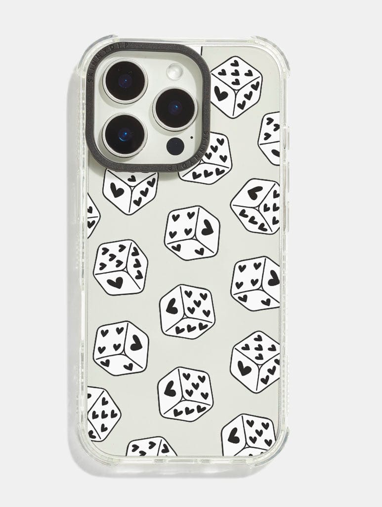 Black Heart Dice Shock iPhone Case