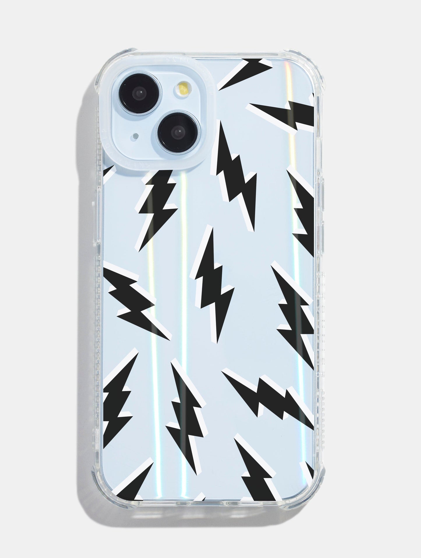 Black & White Lightning Bolt Shock iPhone Case