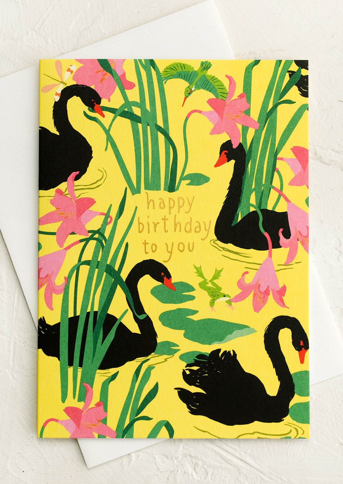 Black Swan Birthday Card