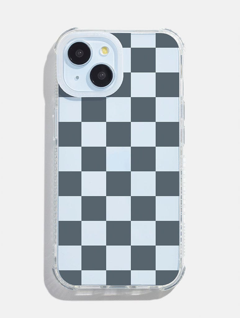 Blue Check Shock iPhone Case