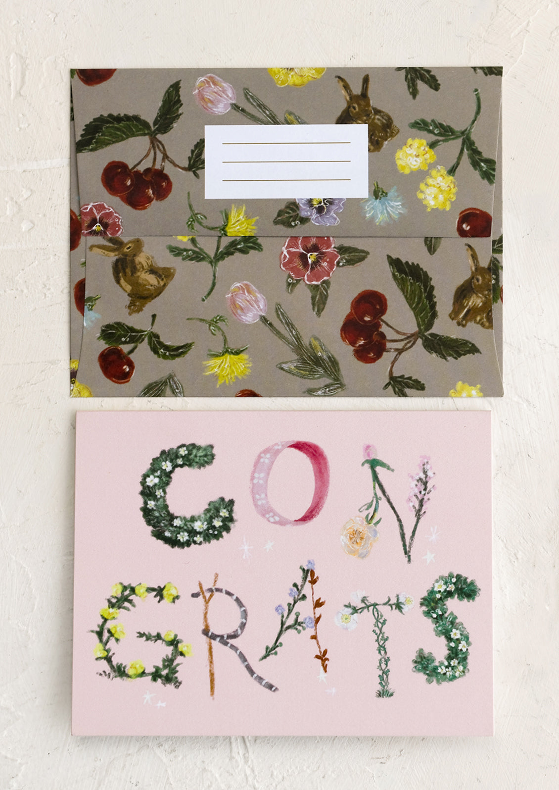 Botanical Lettering Congrats Card