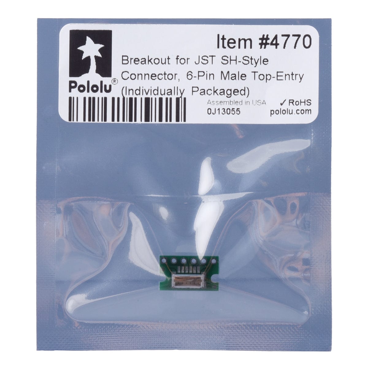 Breakout for 6-pin JST SH-Style Connector - Top Entry