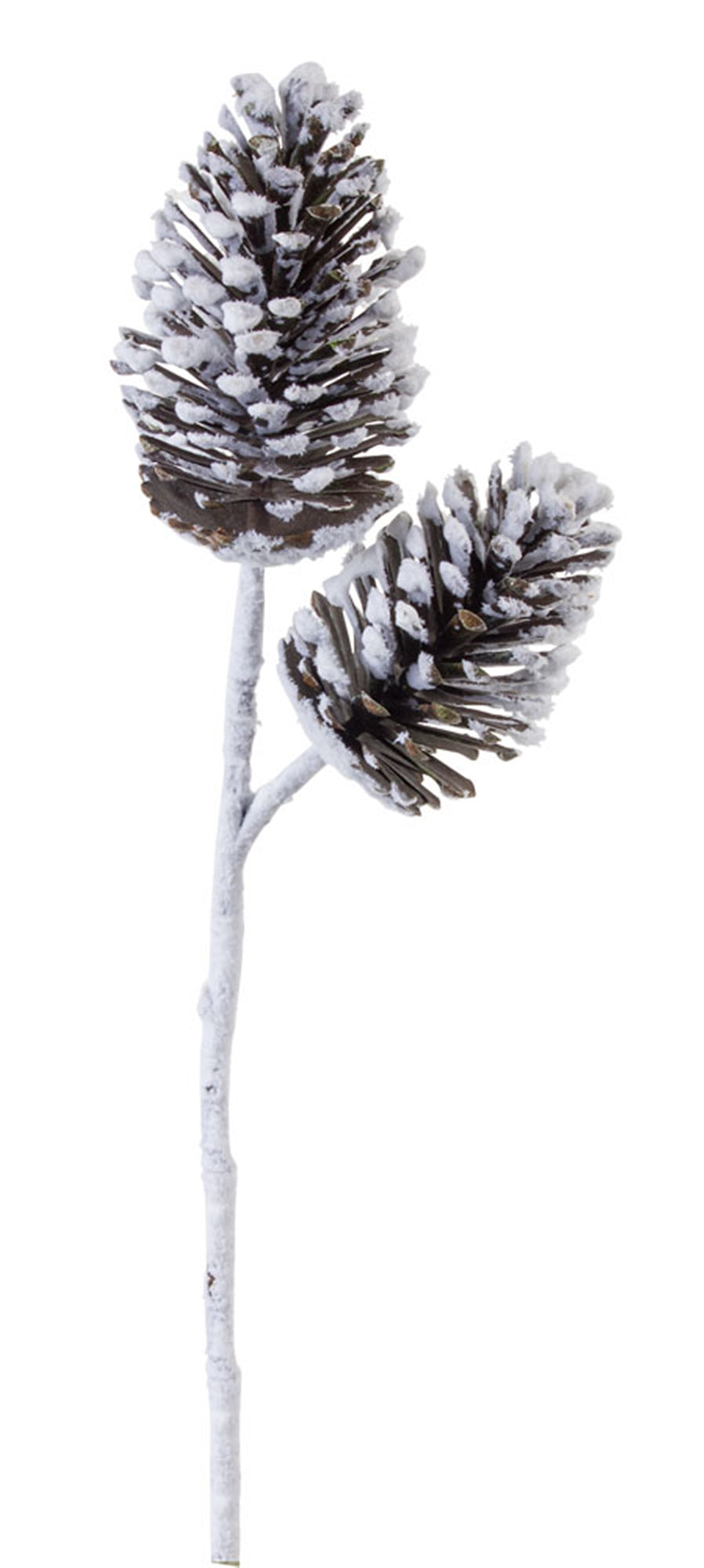 Flocked Snowy Pine Cone Spray, Set of 6