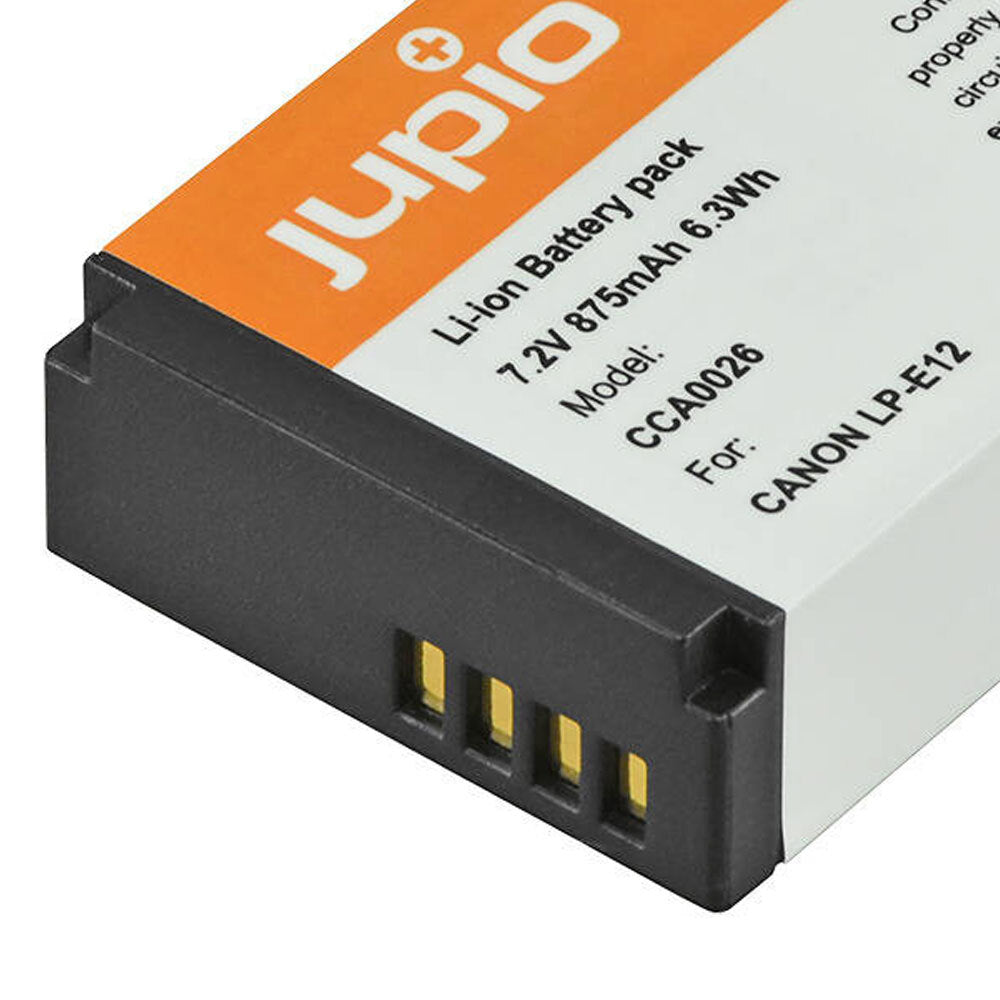 Jupio Li-Ion 7.2V 875mAh Rechargeable Battery For Canon LP-E12 Camera