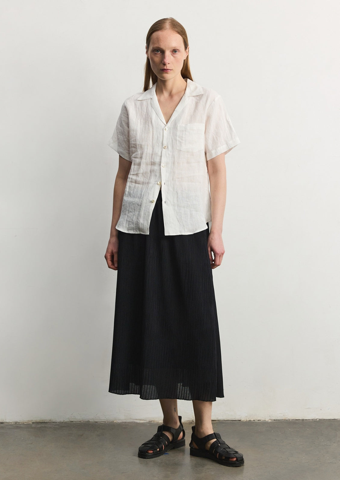 Carmine Linen Top