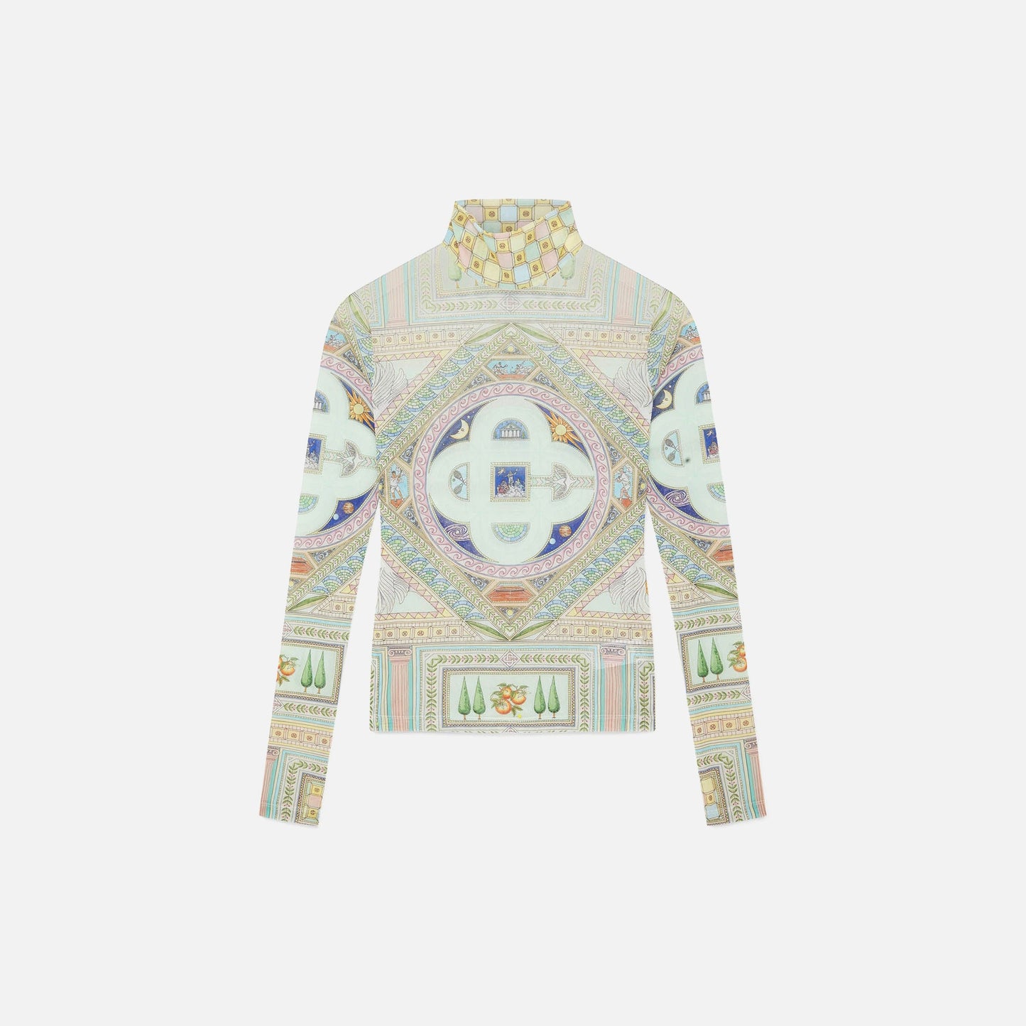 Casablanca Labirynthe Printed Mesh Top - Multi