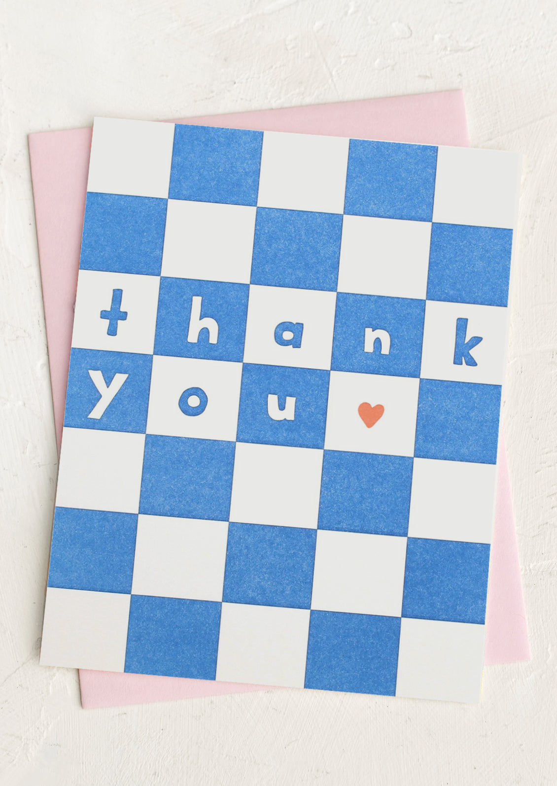 Checkered Thank You Card