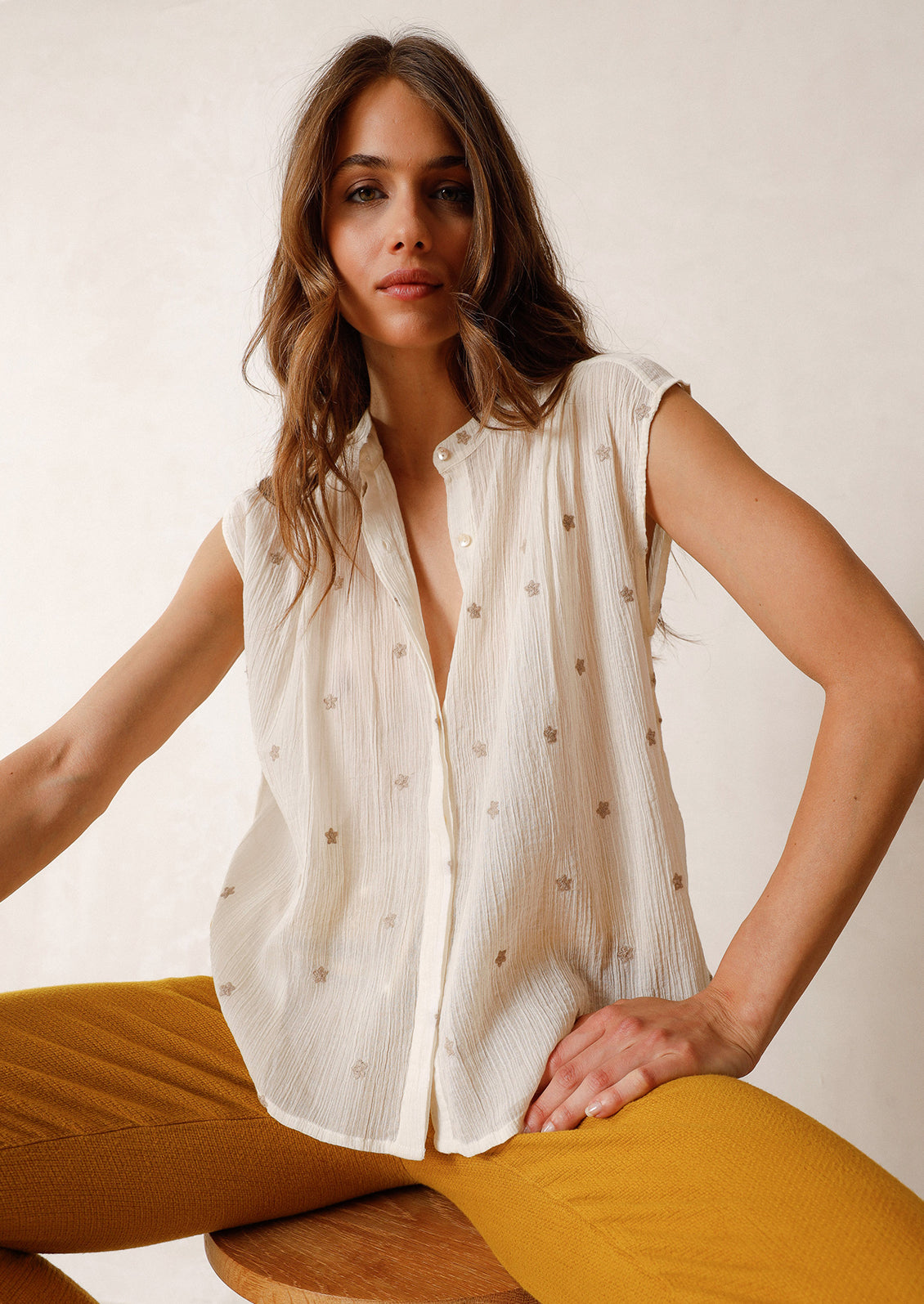 Chinti Embroidered Top