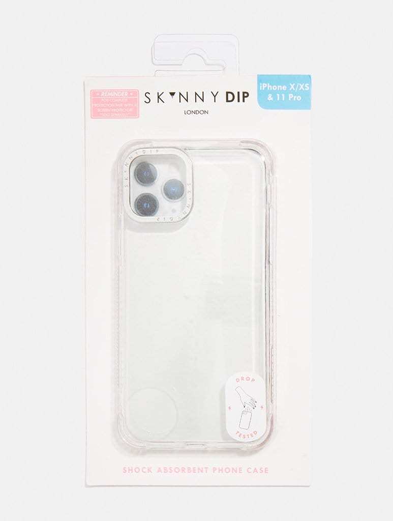 Clear Shock Case With Silver Camera Hole