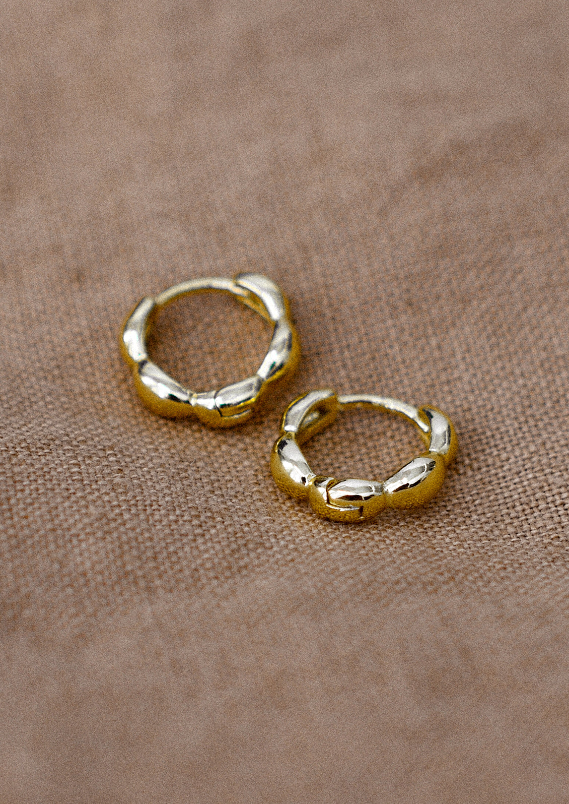Cloud Scallop Huggie Hoops
