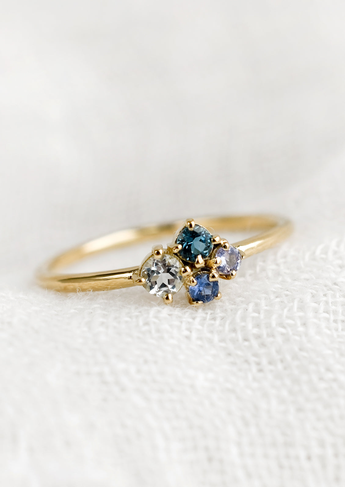 Clustered Blues Ring