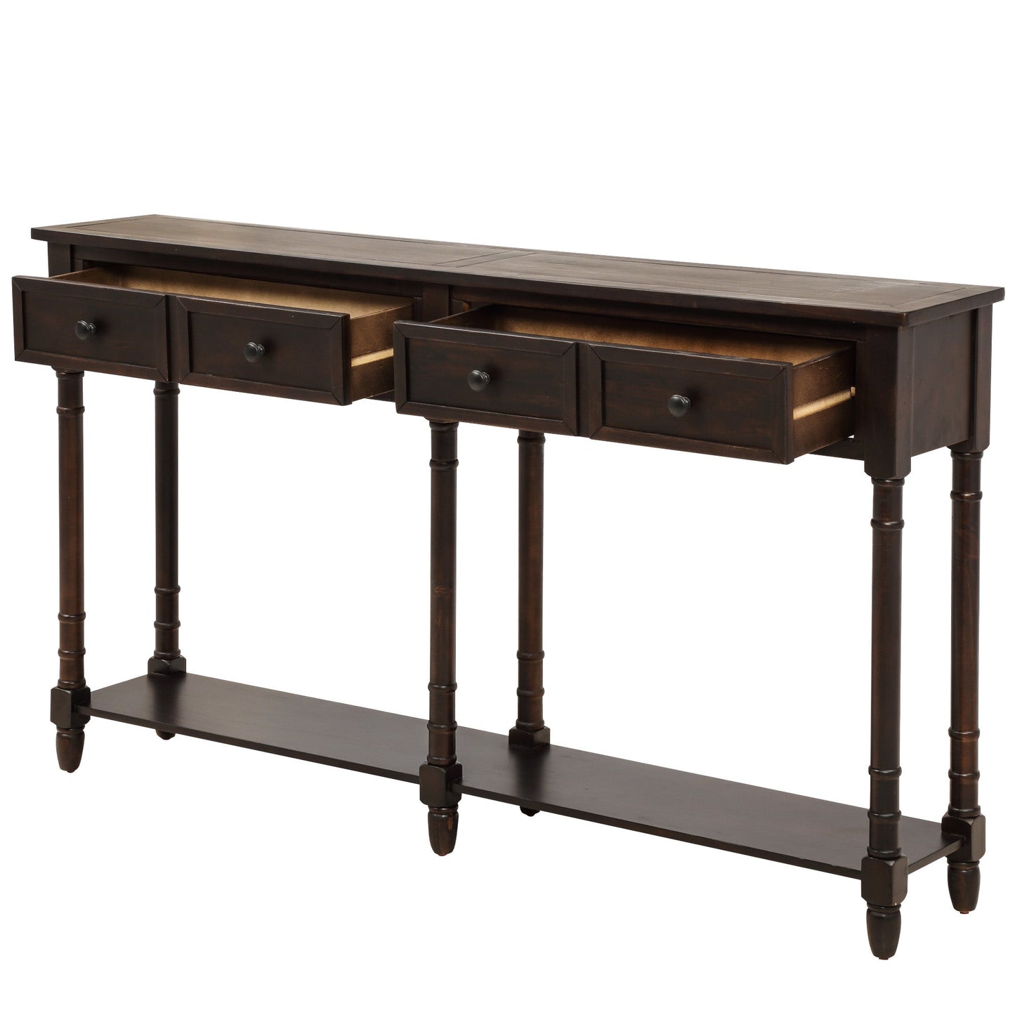 Console Table with 2 Storages and Bottom Shelf
