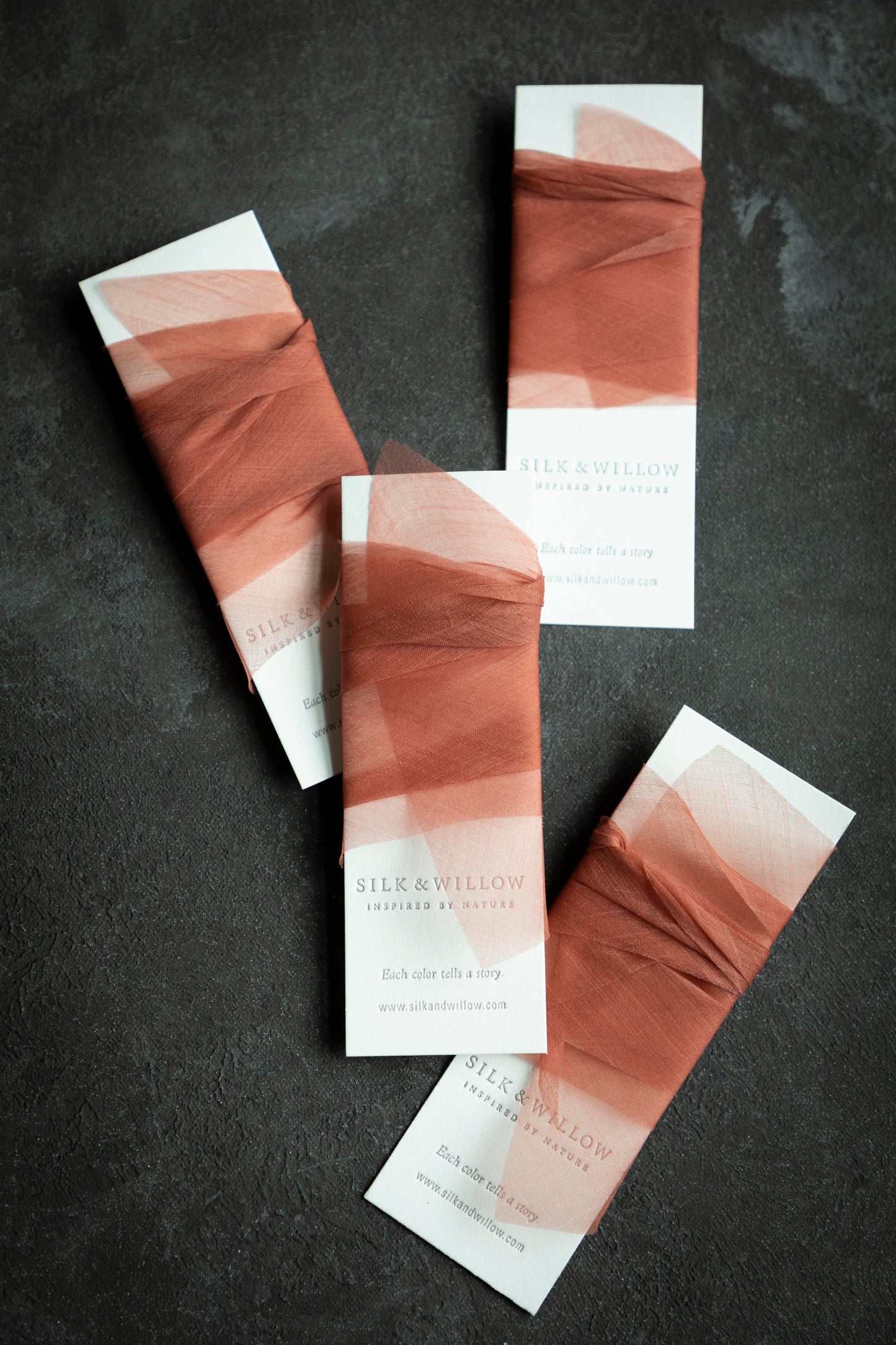 Coral Canna {Organza} Silk Ribbon