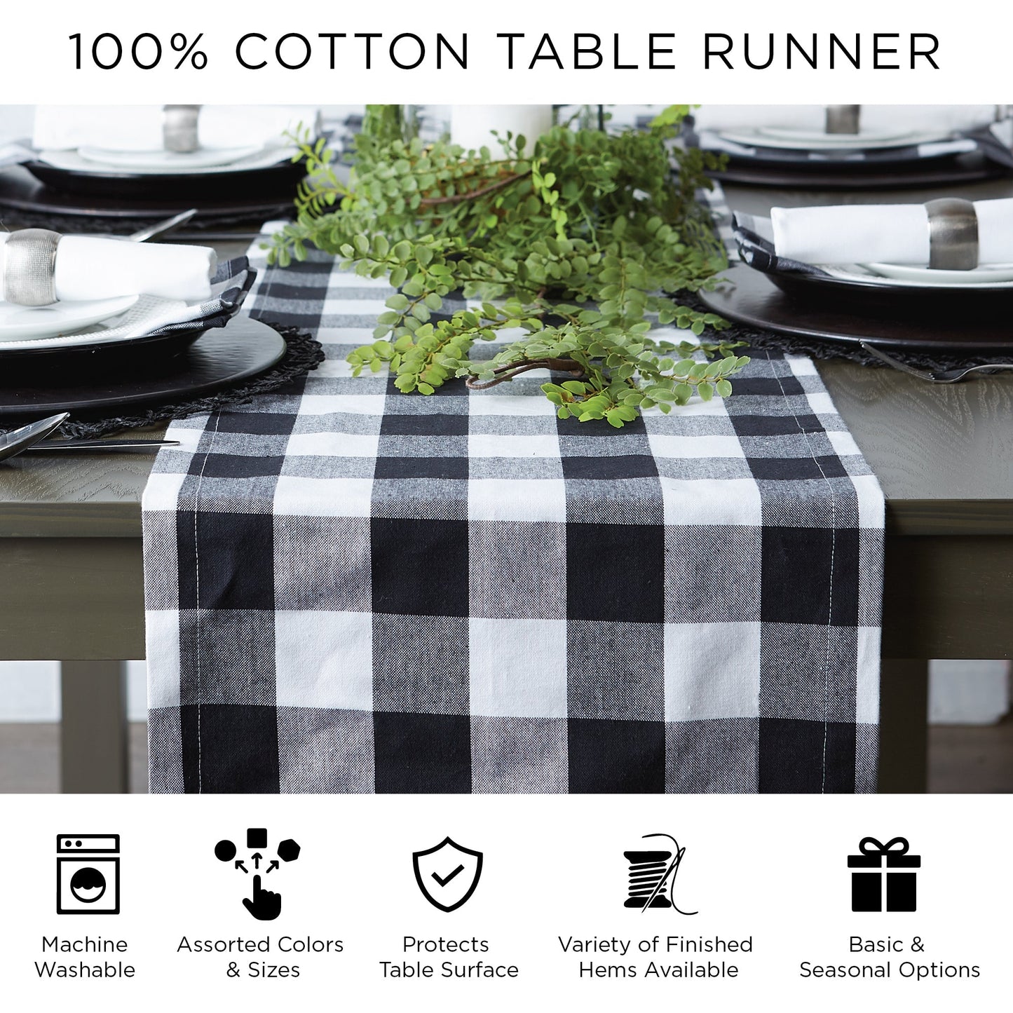 Cream Sugar Basket Fringe 14"X72" Table Runner