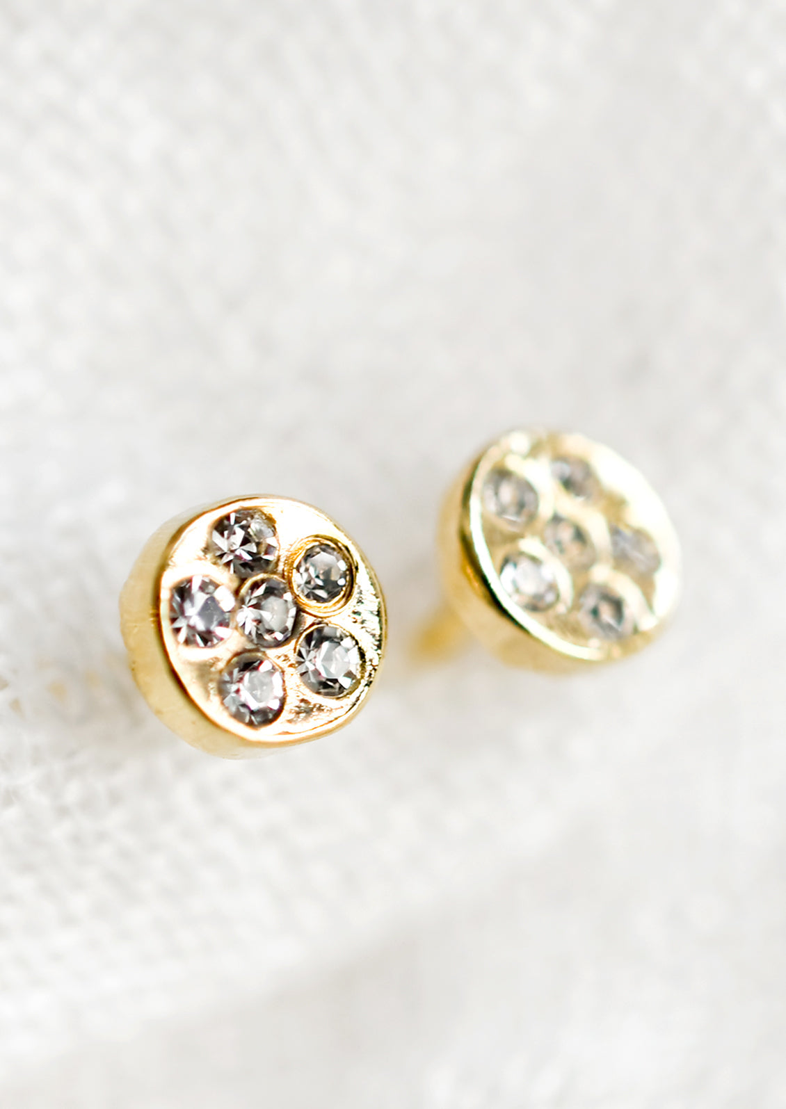 Crystal Studded Circle Earrings