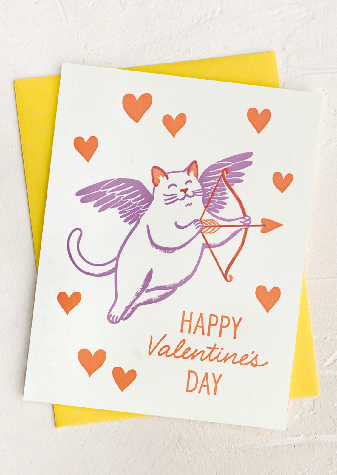 Cupid Cat Valentine's Day Card