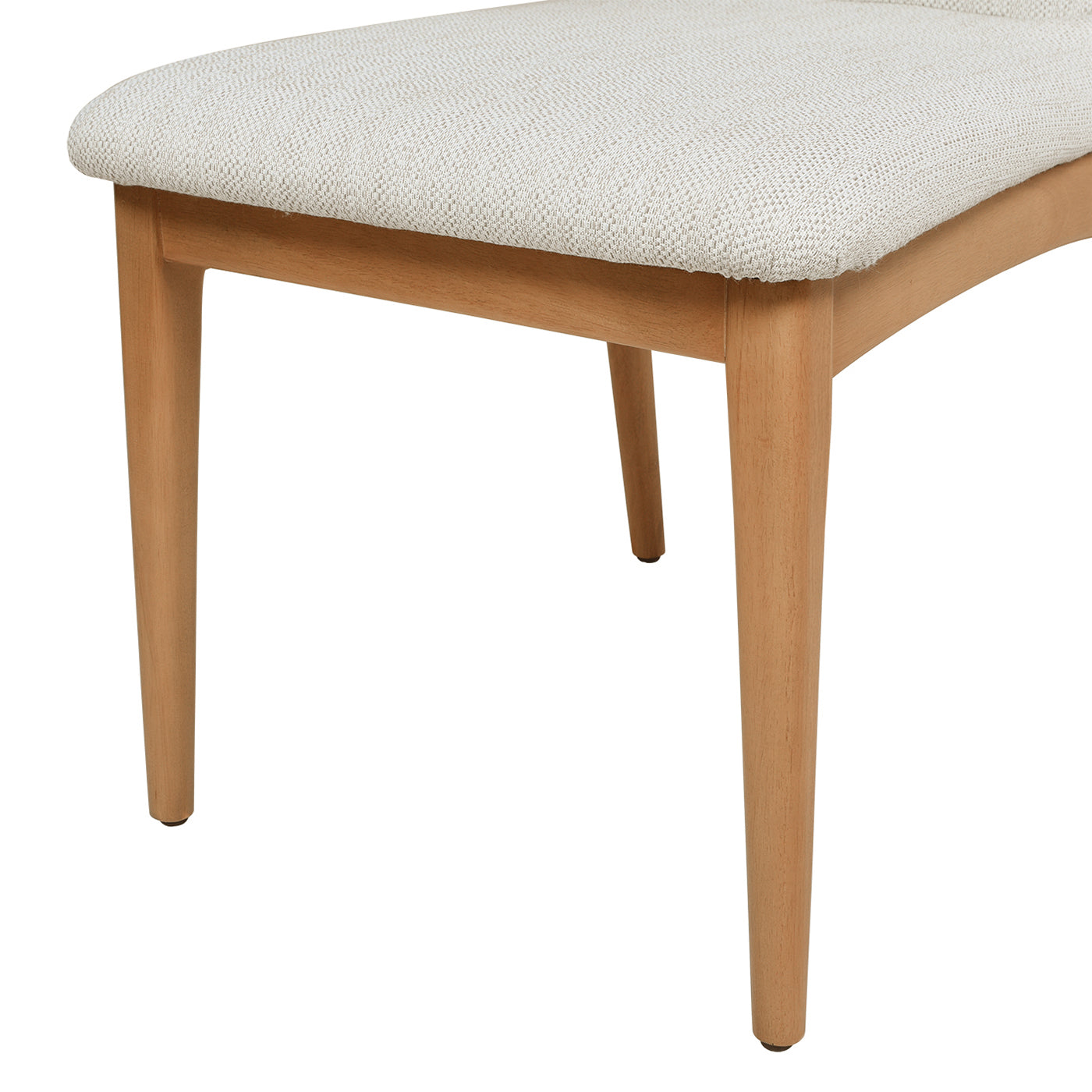 Upholstered Dining Chair with Rubberwood Frame and High Back, Set of 2