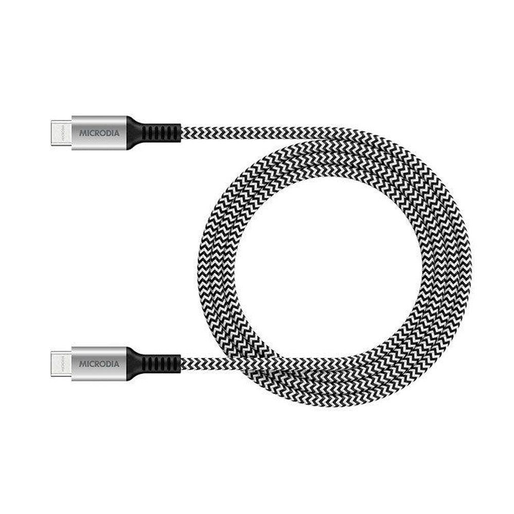 Microdia ExeCable Tweed PD100W USB-C Cable 2.6m (Zebra)