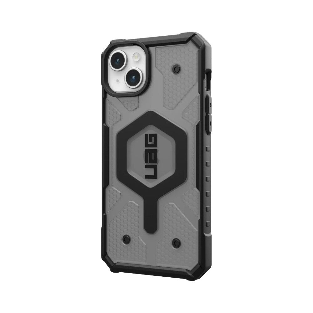 UAG phone case for iPhone 15 Clear Pathfinder Magsafe (Ash/Clear)
