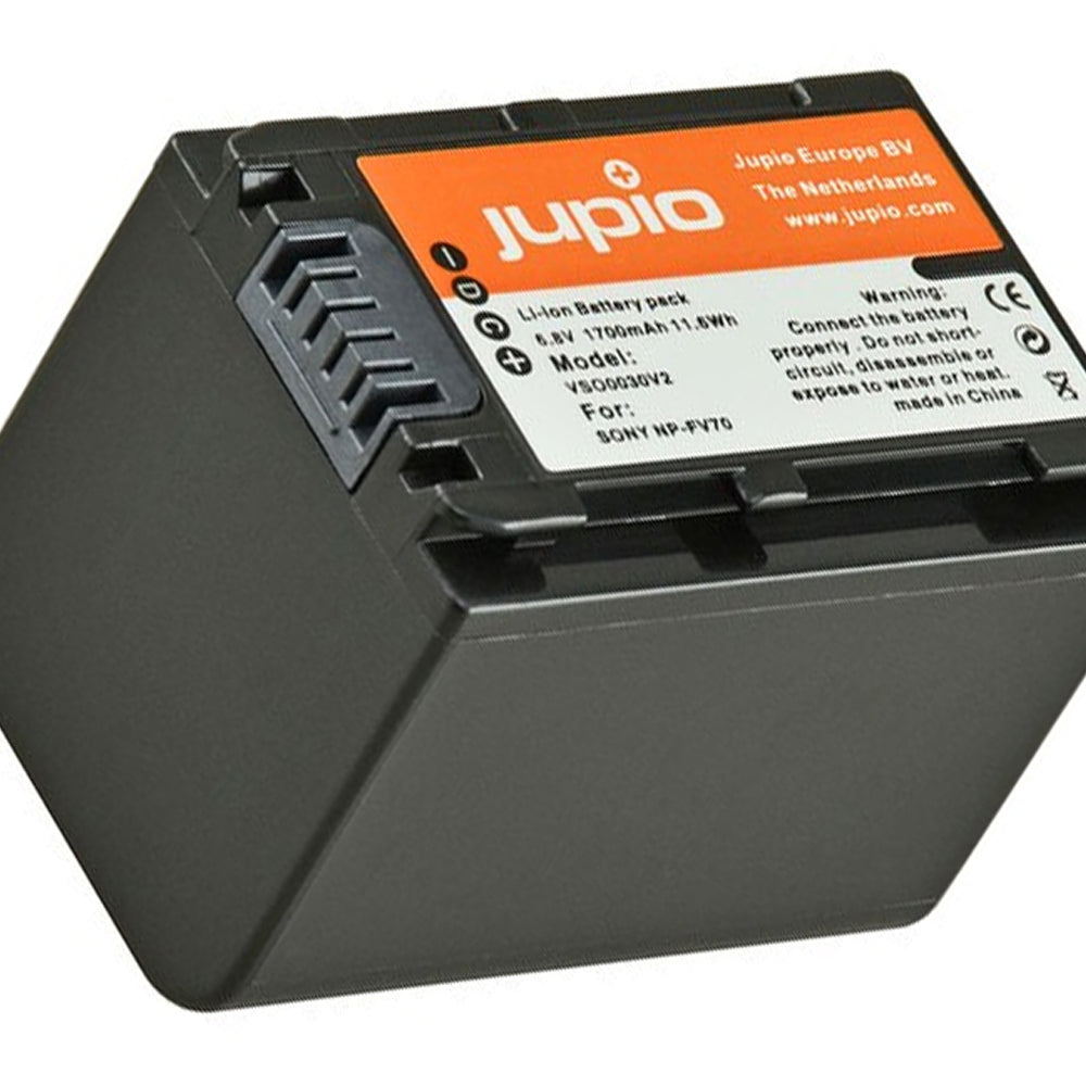 Jupio Li-Ion 7.4V 1700mAh Rechargeable Battery For Sony NP-FV70 Camera