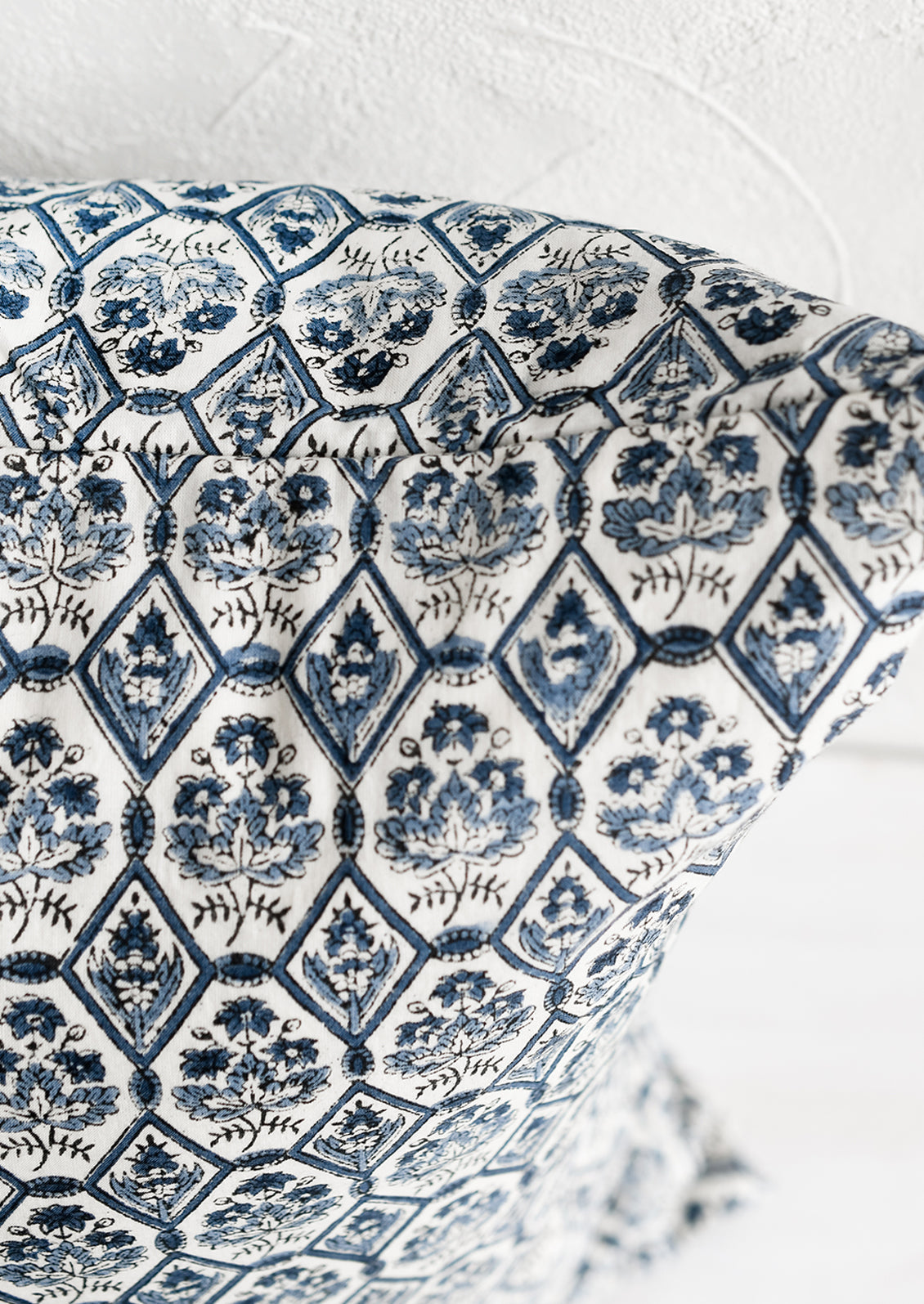 Delft Block Print Pillow