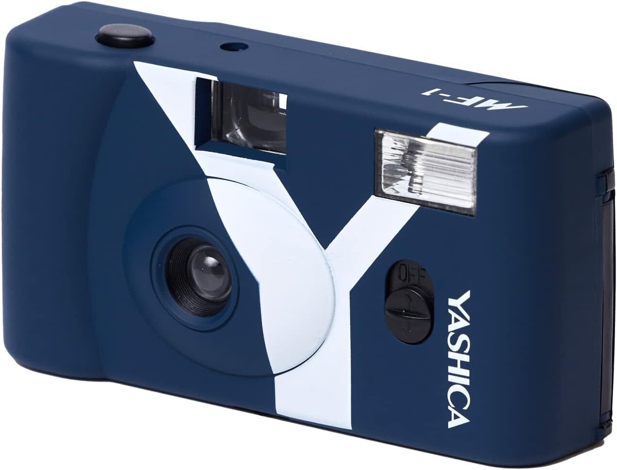 Yashica MF-1 Snapshot Reusable 35mm Film Camera Set (Prussian Blue)