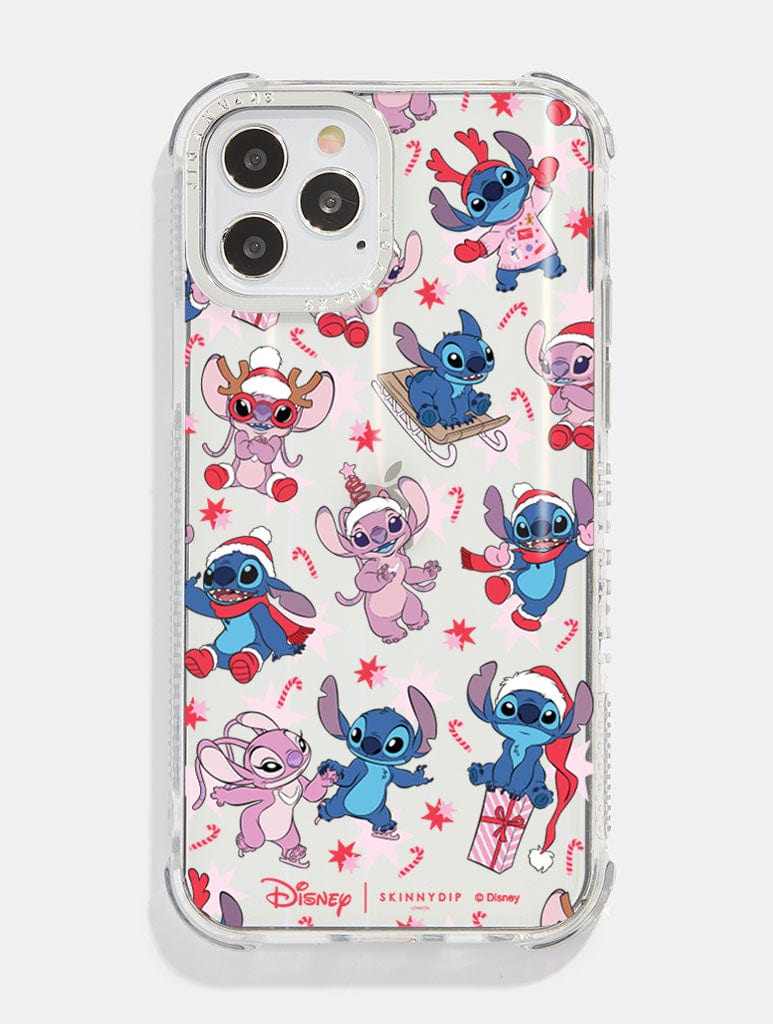 Disney Christmas Stitch & Angel Shock iPhone Case