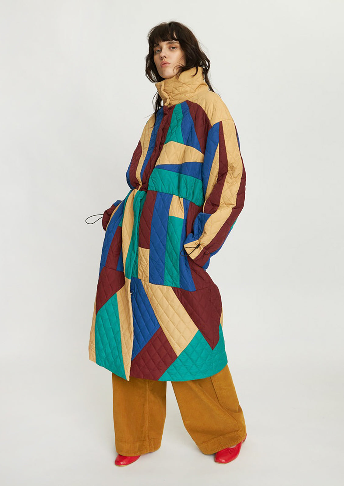 Patchwork Coat in Multicolor