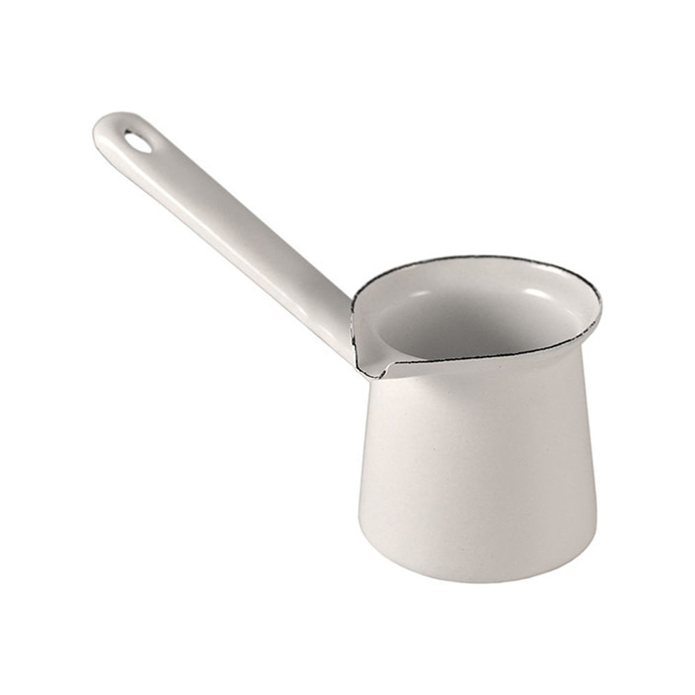 Urban Style 125ml Enamelware Turkish 3 Coffee Pot (White)