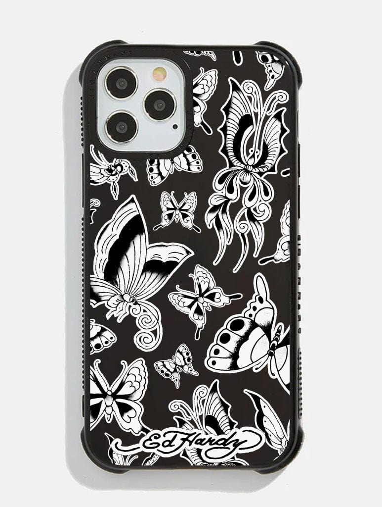 Ed Hardy x Skinnydip Black Tattoo Stencil Shock iPhone Case