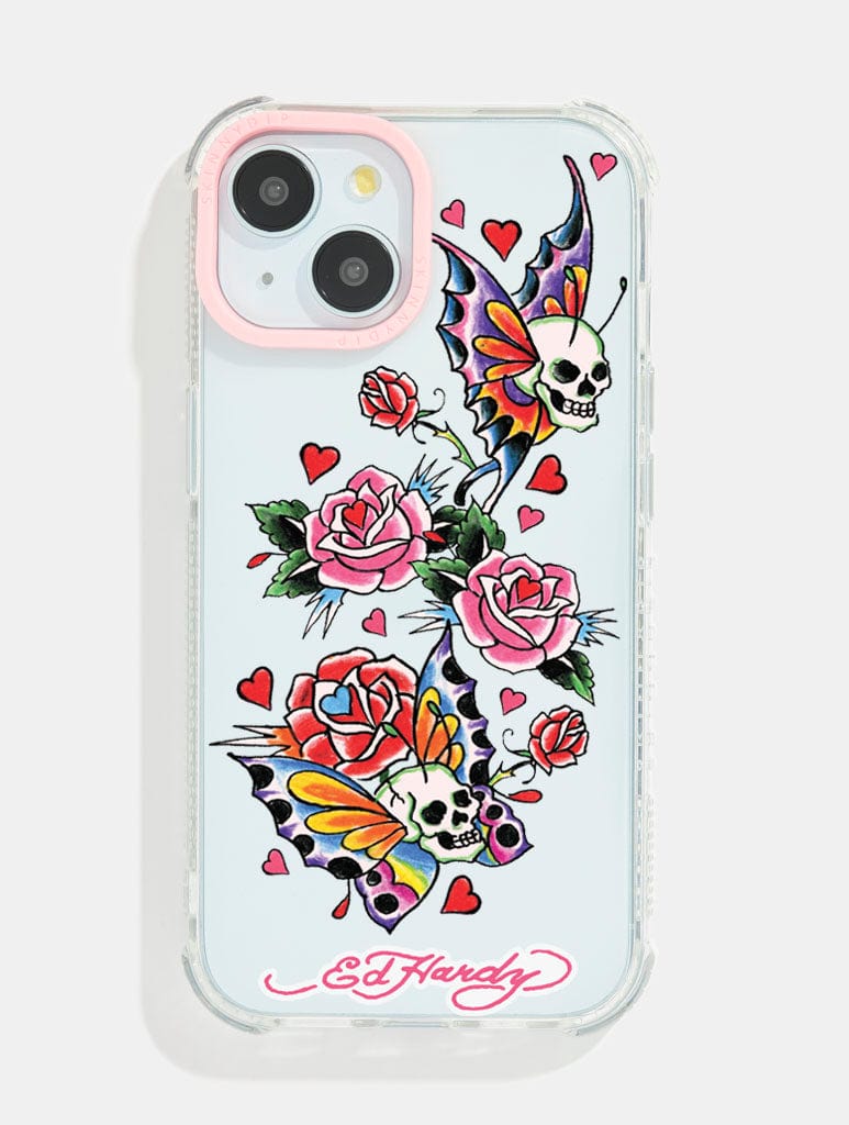 Ed Hardy x Skinnydip Skull & Roses Shock iPhone Case