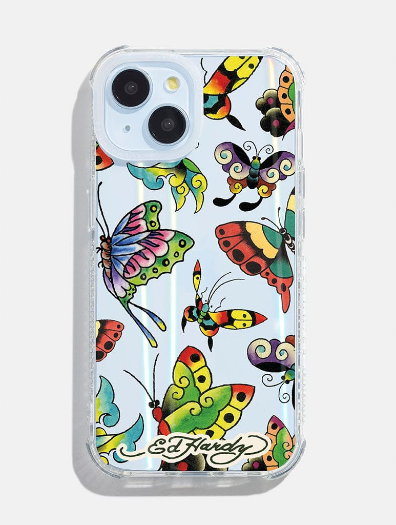 Ed Hardy x Skinnydip Tattoo Butterfly Shock iPhone Case
